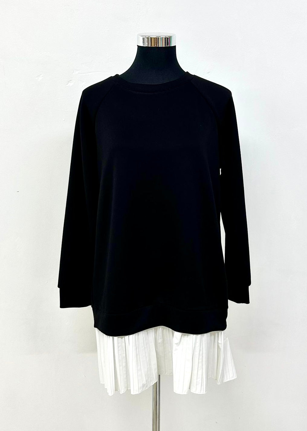 Sweat à ourlet plissé