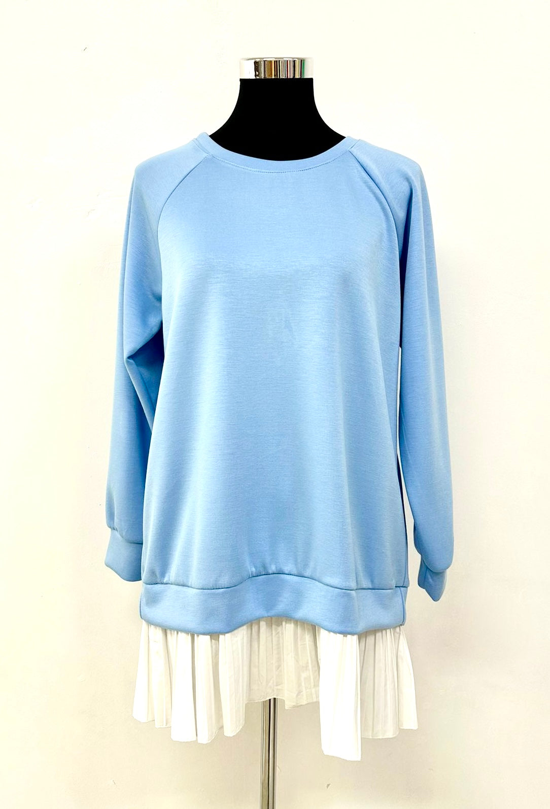 Sweat à ourlet plissé