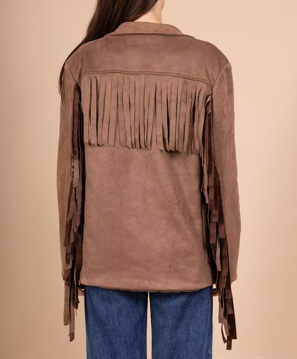 Veste Suédine à Franges