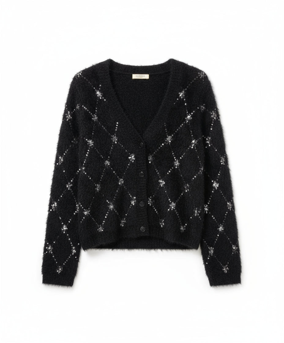 Cardigan Doux à Sequins