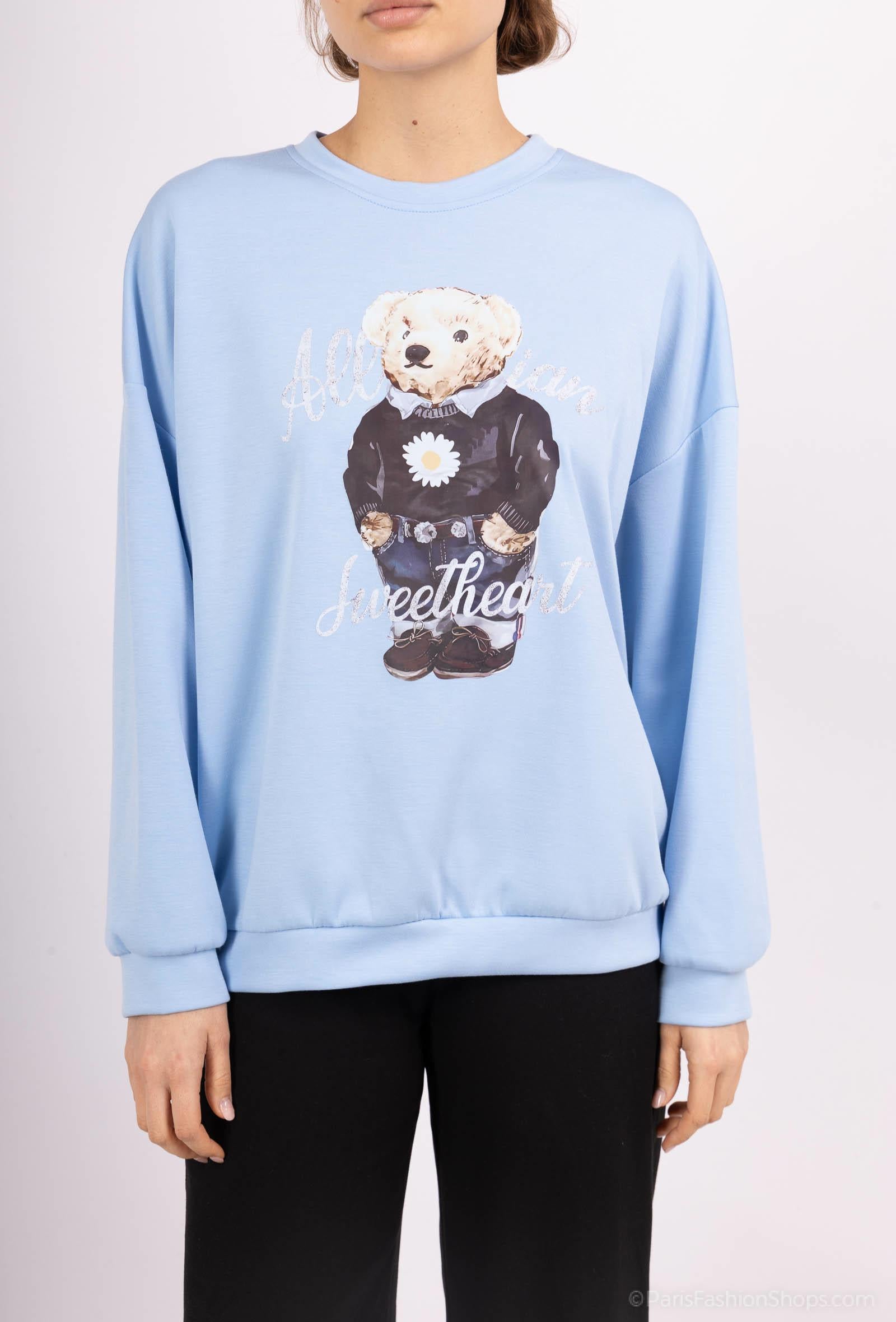 Sweat à Ourson Imprimé