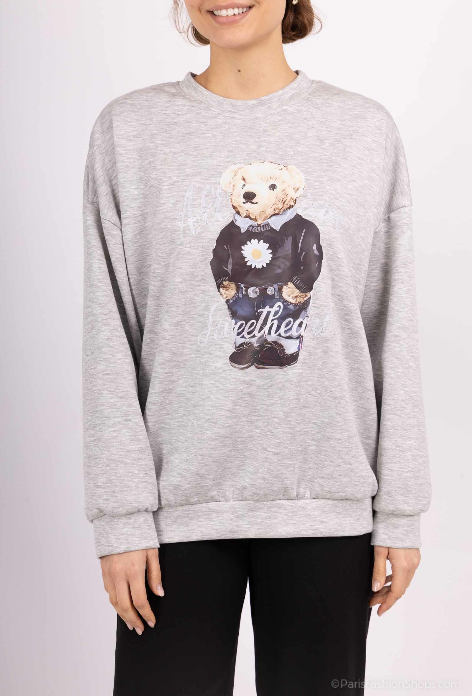 Sweat à Ourson Imprimé