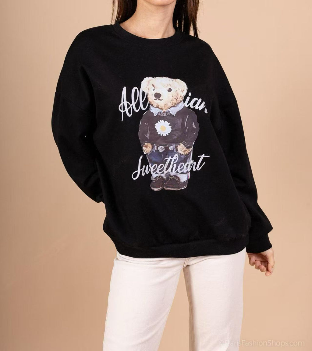 Sweat à Ourson Imprimé