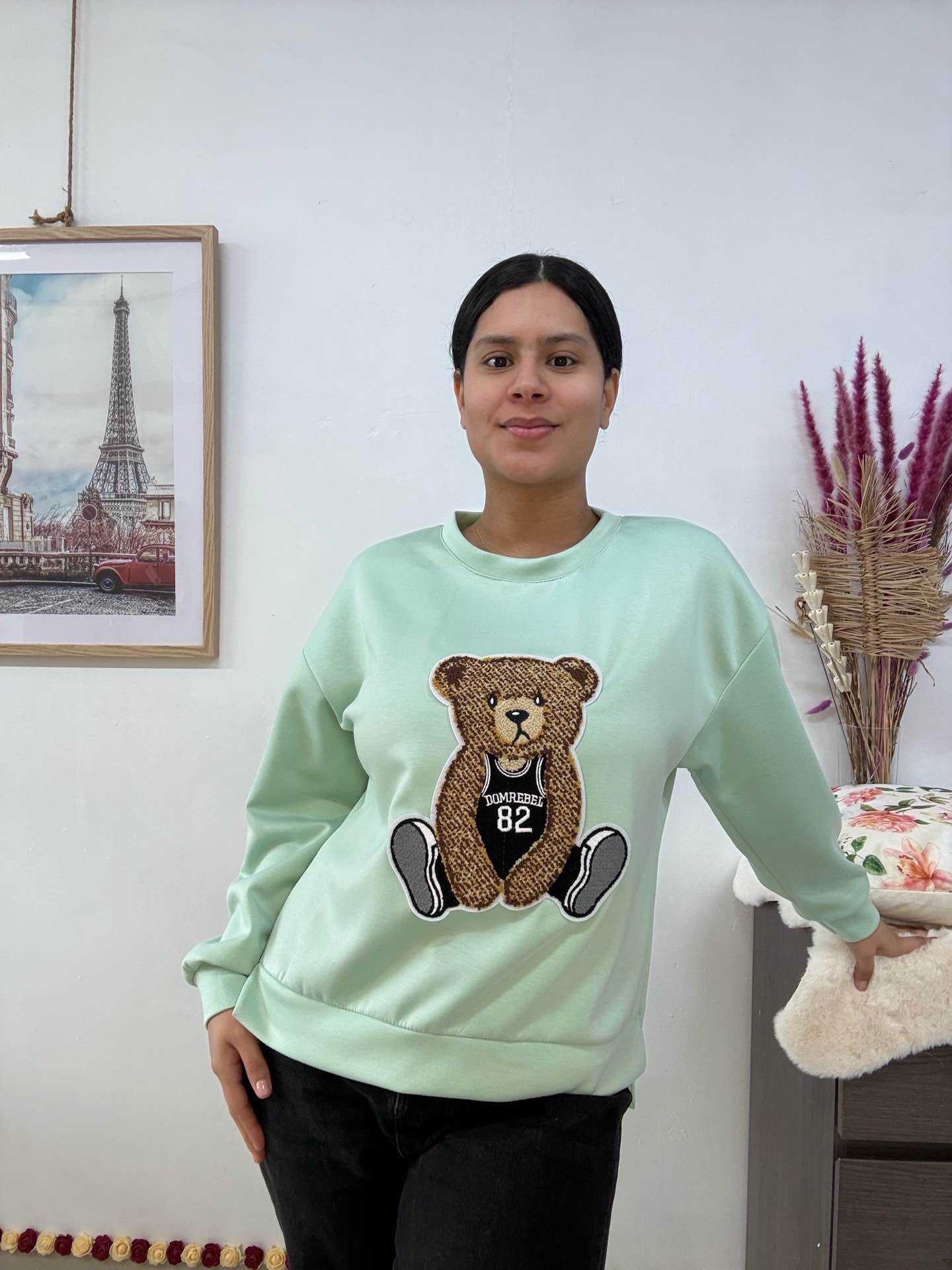 Sweat à Ourson Brodé
