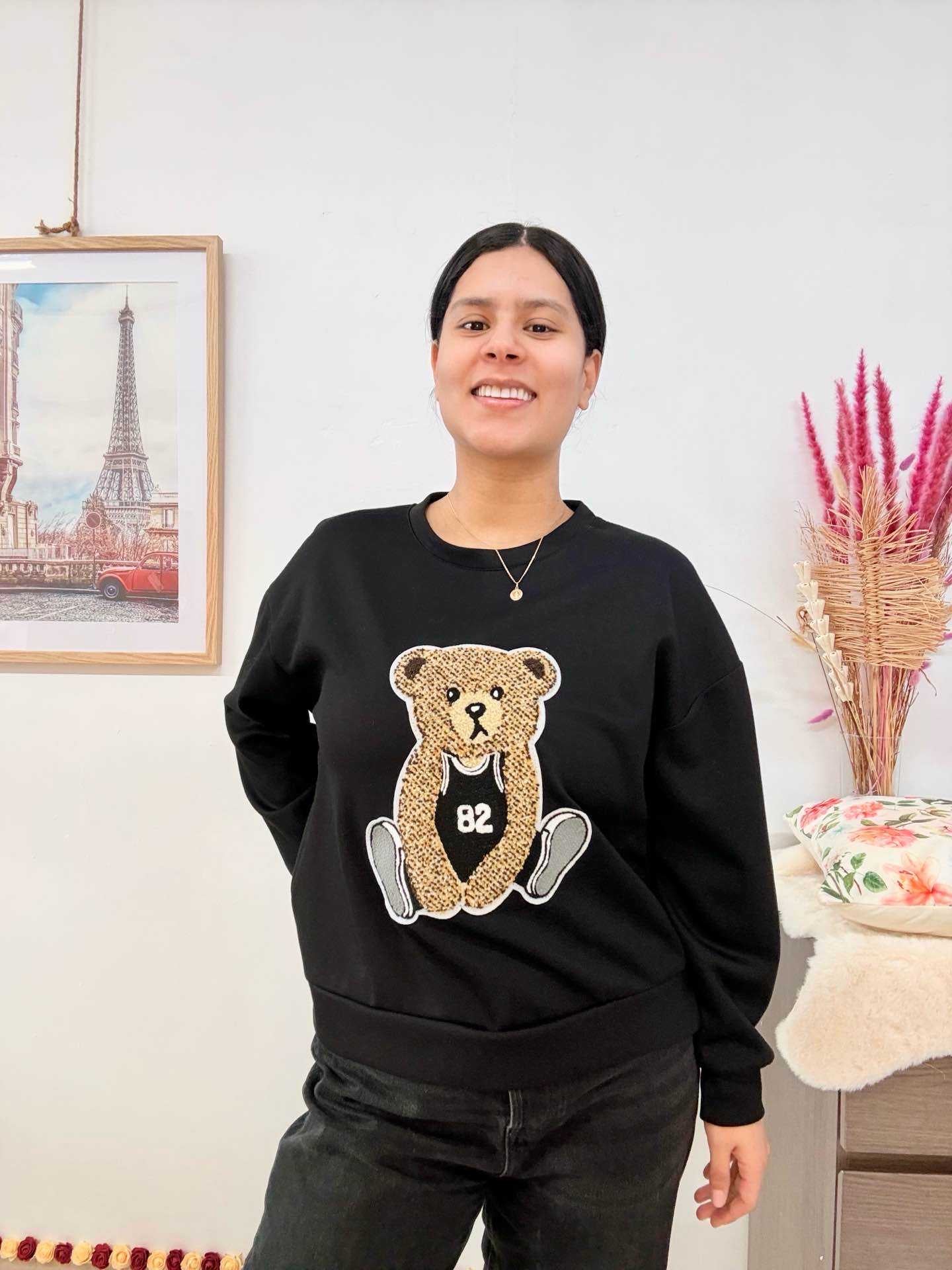 Sweat à Ourson Brodé