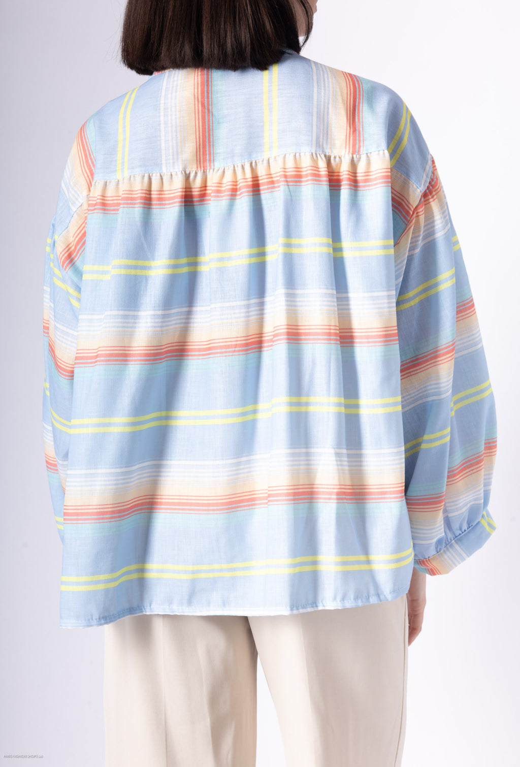 Striped V-Neck Blouse