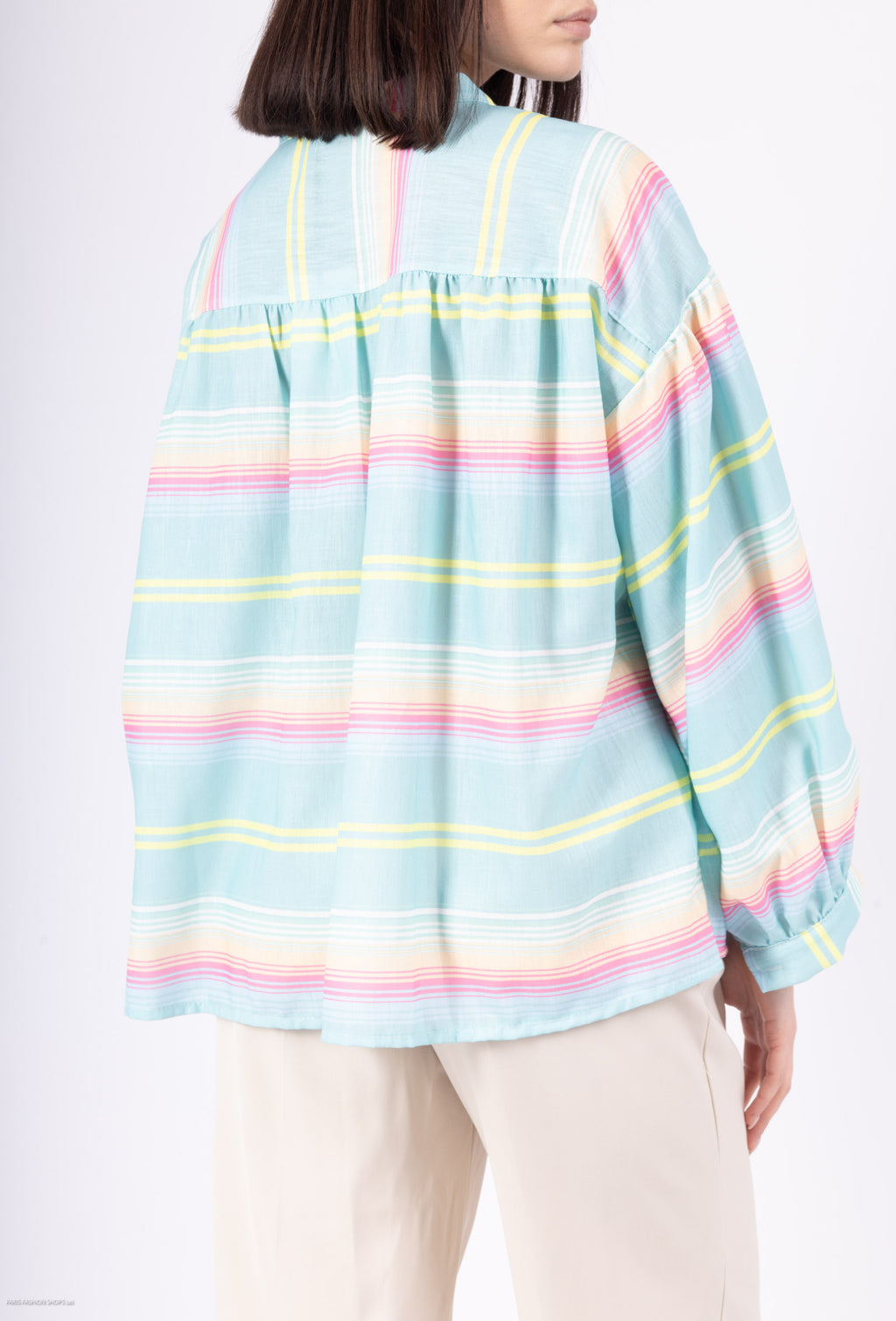 Striped V-Neck Blouse